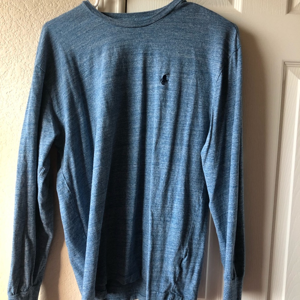 POLO blue wash long sleeve, size small